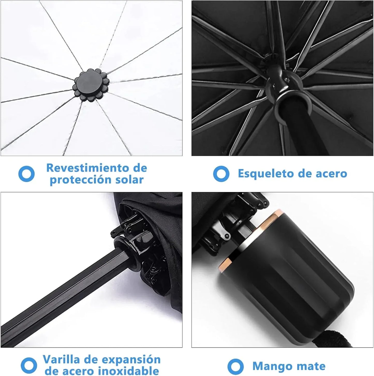 Sombrilla Pro-Shield™: El Escudo Térmico Plegable para tu Carro.